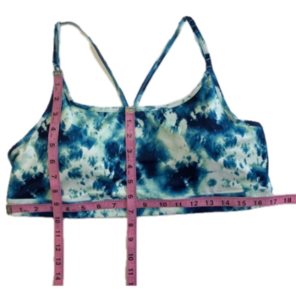 ID X-Large NWT Ideology Performance Sports Bra, Sea Shore (Blue/Green) - Picture 9 of 14